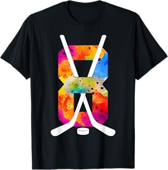 NUMBER 8 YEARS ICE HOCKEY 8TH BIRTHDAY T-Shirt