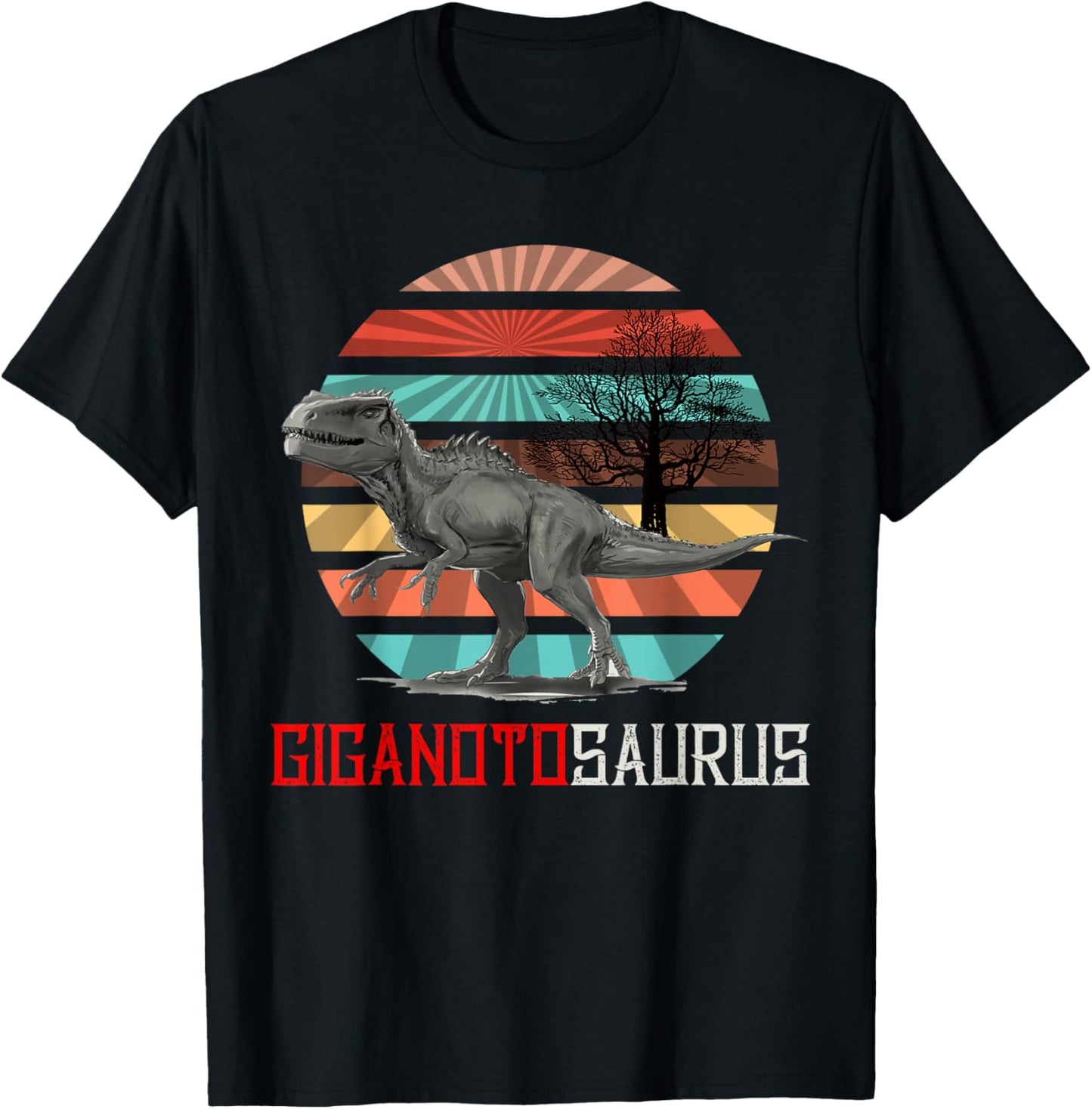 Giganotosaurus Retro T rex prehistoric dinosaur Father's day T-Shirt