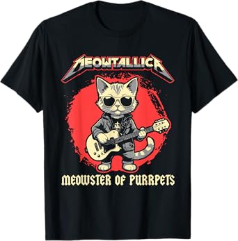 Meowtallica Meowster Of Purrpets - Funny Cat T-Shirt