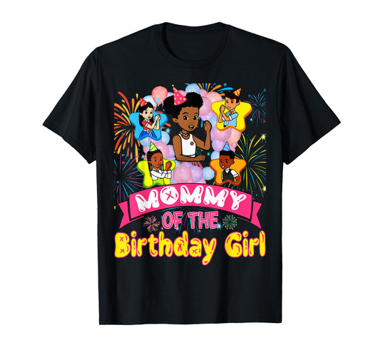 Mommy Of Birthday Girl Gracie Birthday Dolls Girl Party Gift T-Shirt