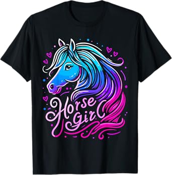 Horses Girl Birthday Love Horses Riding T-Shirt