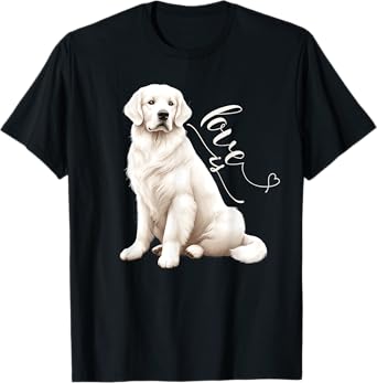 English Cream Golden Retriever Gifts, Cute White Puppy Love T-Shirt