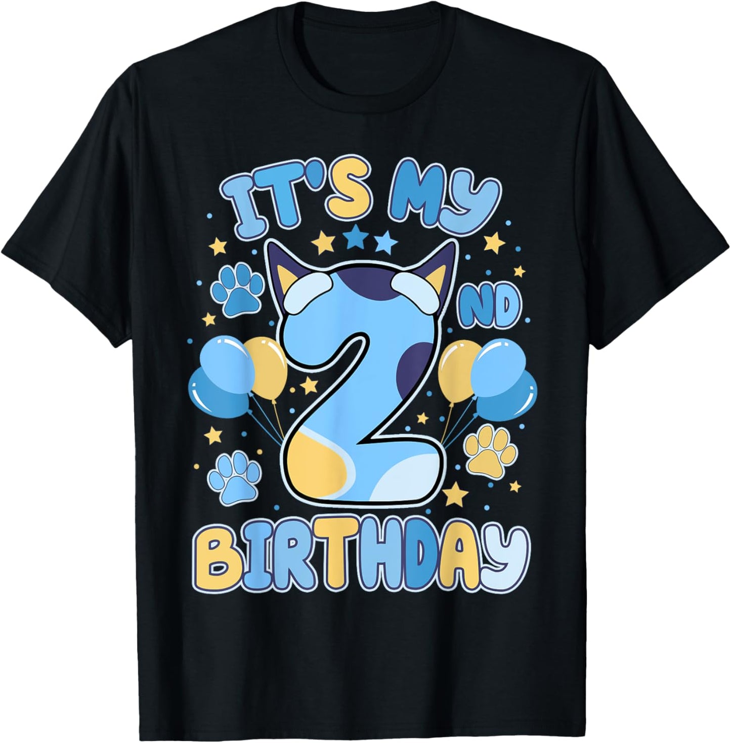 2nd Birthday Boy Blue Dog Theme Party Two Cool 2 Year Old T-shirt