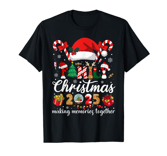 Family Christmas 2025 Matching Squad Santa Elf Funny Xmas T-Shirt