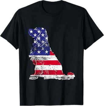 Golden Retriever American Flag USA Fan Dog Owner USA Flag T-Shirt