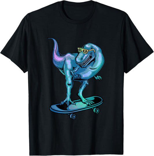 Dinosaur on Skateboard Skateboarding Dinosaur Gear T-Shirt