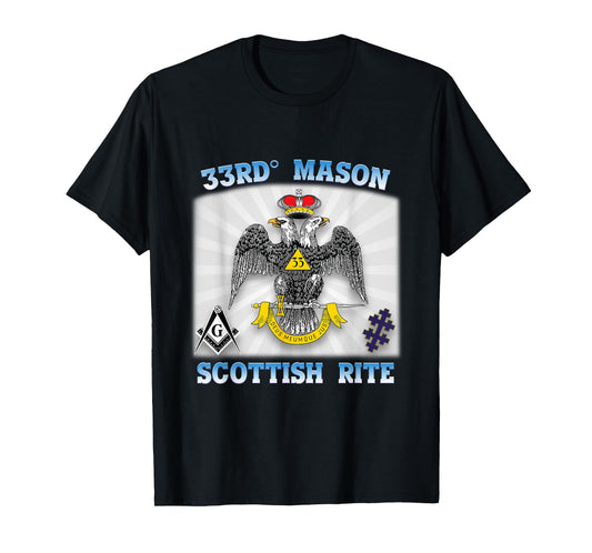 33rd Degree Mason Scottish Rite Masonic WD AASR 33 Valley OS T-Shirt