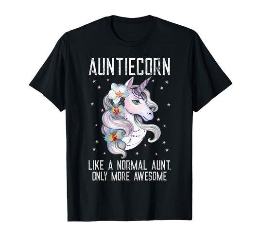 Auntiecorn TShirt Cute Unicorn Lover Mother Day Aunt T-Shirt