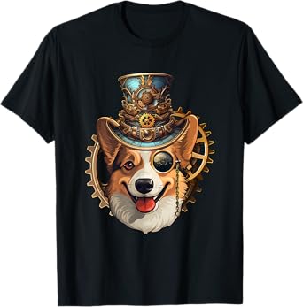 Victorian Steampunk Corgi, Funny Corgi T-Shirt