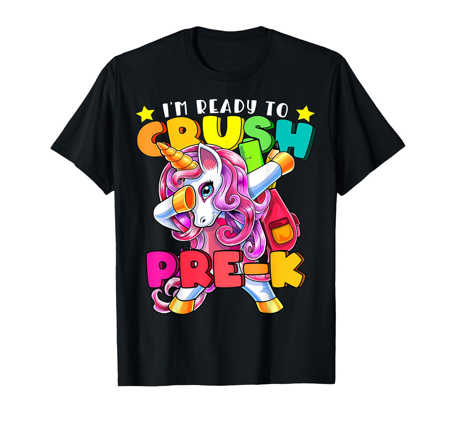 Crush Pre-K Dabbing Unicorn Back to School Girls T-Shirt