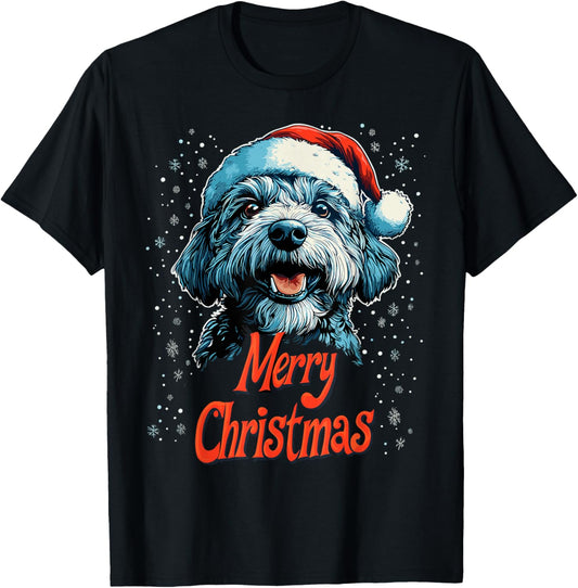 Funny Doodle Santa Merry Christmas Goldendoodle Lover Pajama T-Shirt