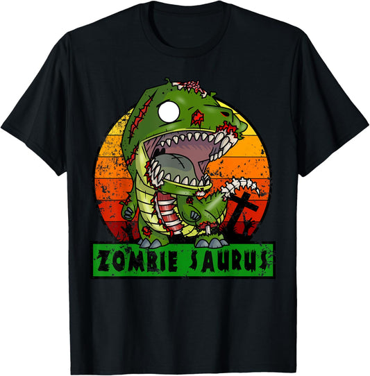 Zombie Saurus Zombiesaurus Dinosaur Halloween Costume Boys T-Shirt