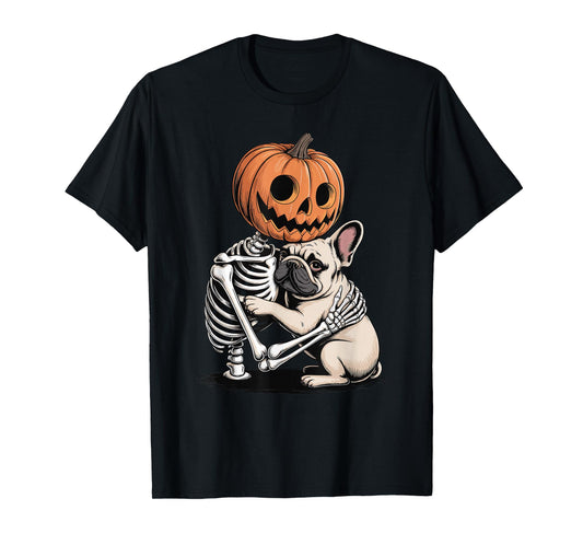 Halloween Skeleton French Bulldog Frenchie T-Shirt