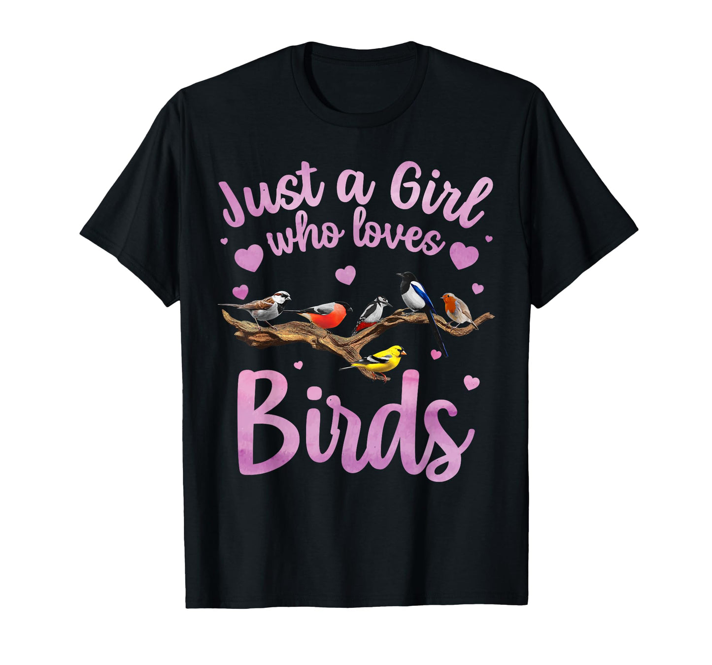 Cool Bird Watcher Art For Women Girls Birding Nerd Birder T-Shirt