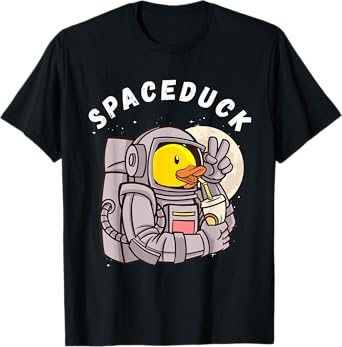 Space Rubber Duck Funny Astronaut Rubber Duckling Galaxy T-Shirt