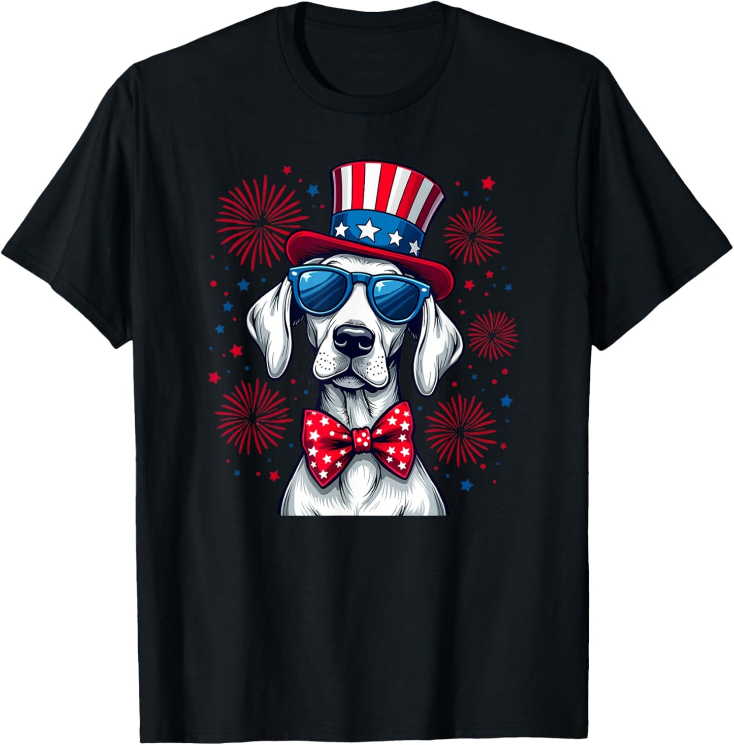 Weimaraner, July 4th, Patriotic, American Flag T-shirt