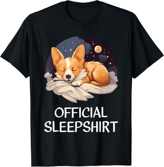 Official Sleep Shirt Corgi Nightshirt Pajama Sleepshirt T-Shirt