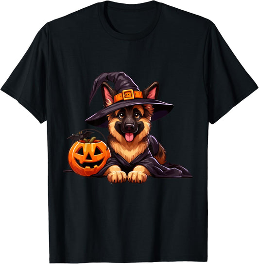 Witch Costume German Shepherd This Halloween T-Shirt