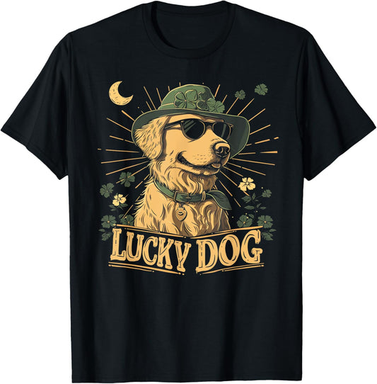 Golden Retriever Dog - St. Patrick's Day Saint Paddy's Irish T-Shirt