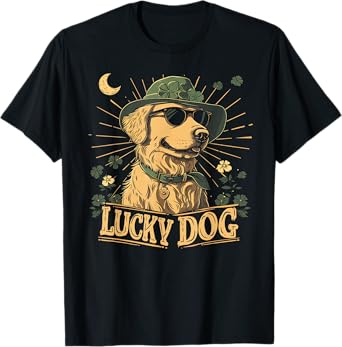 Golden Retriever Dog - St. Patrick's Day Saint Paddy's Irish T-Shirt for Men Women Kids
