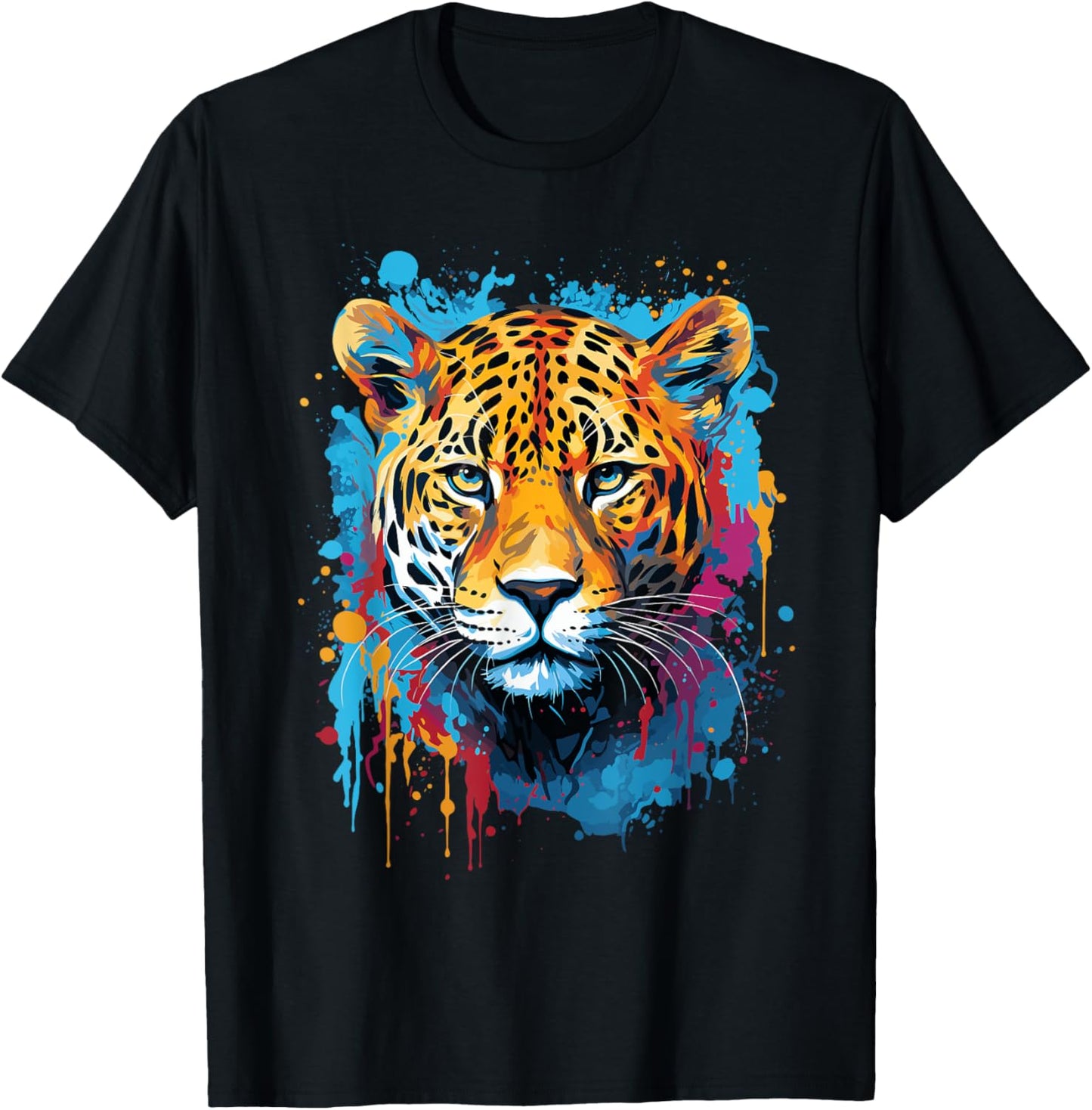 Jaguar Big Cat Splash Art Graphic Design Men Women Kids T-Shirt