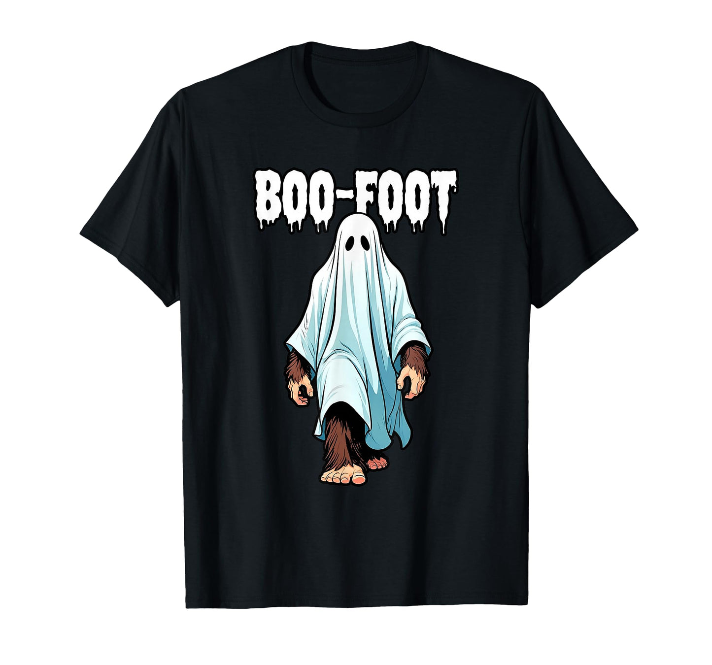 Bigfoot Ghost Costume Halloween Boo-Foot Sasquatch Spooky T-Shirt