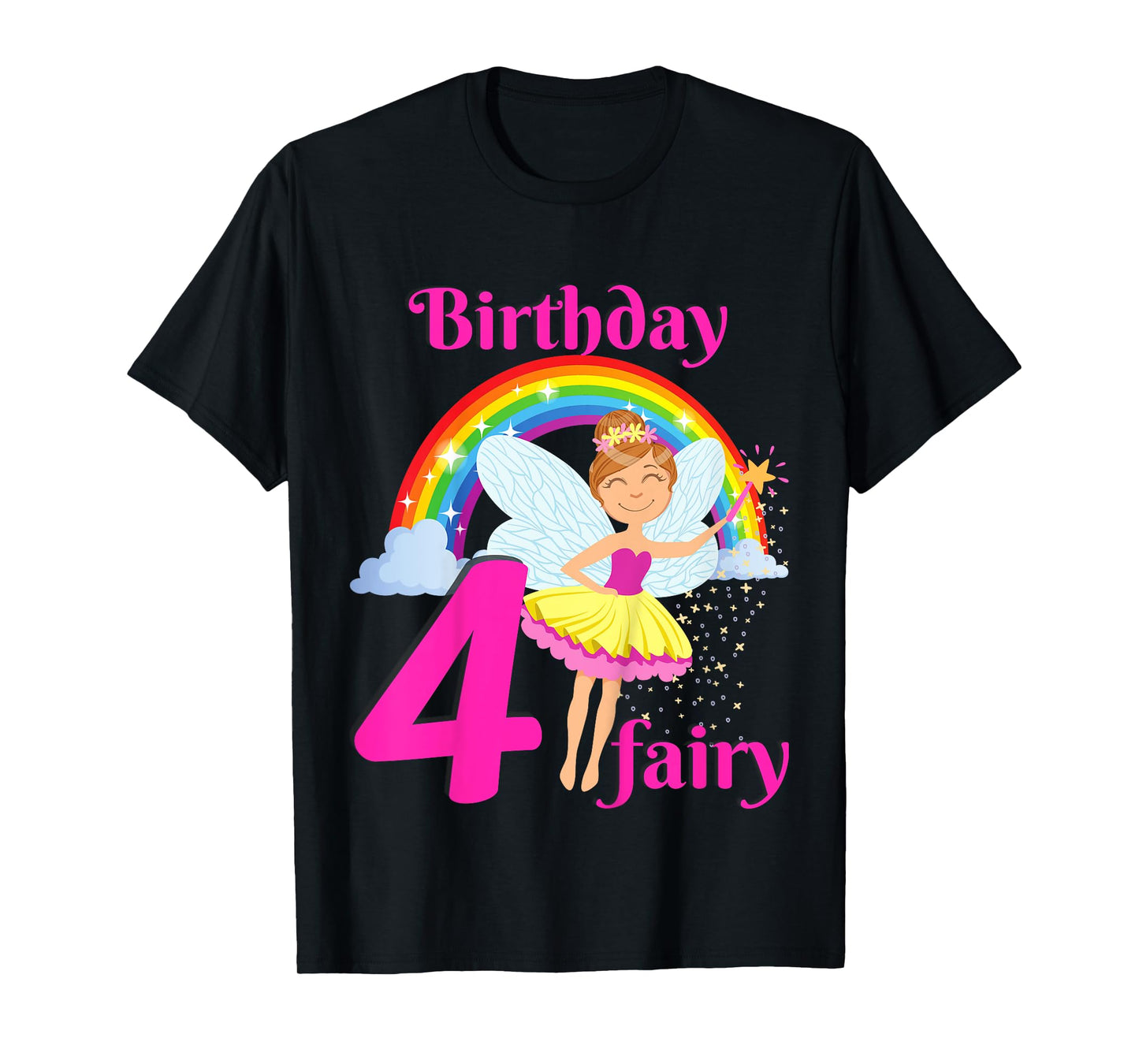 Kids Fairy Birthday Party 4 years old Fairy Birthday Party Theme T-Shirt