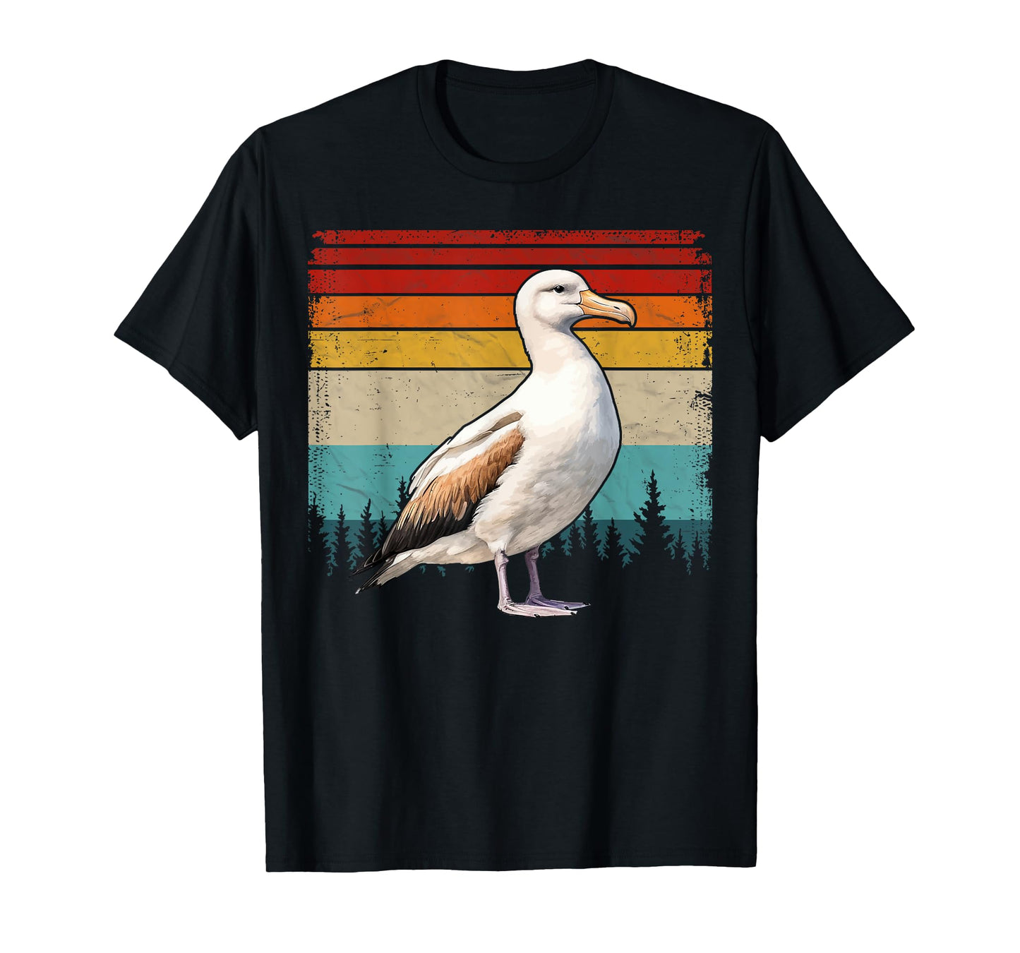 Albatross Vintage Distressed Retro Style Cool Albatross Bird T-Shirt