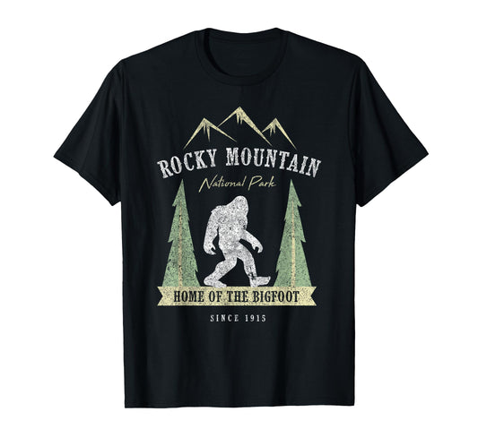 Rocky Mountain National Park Bigfoot Colorado Gift Sasquatch T-Shirt