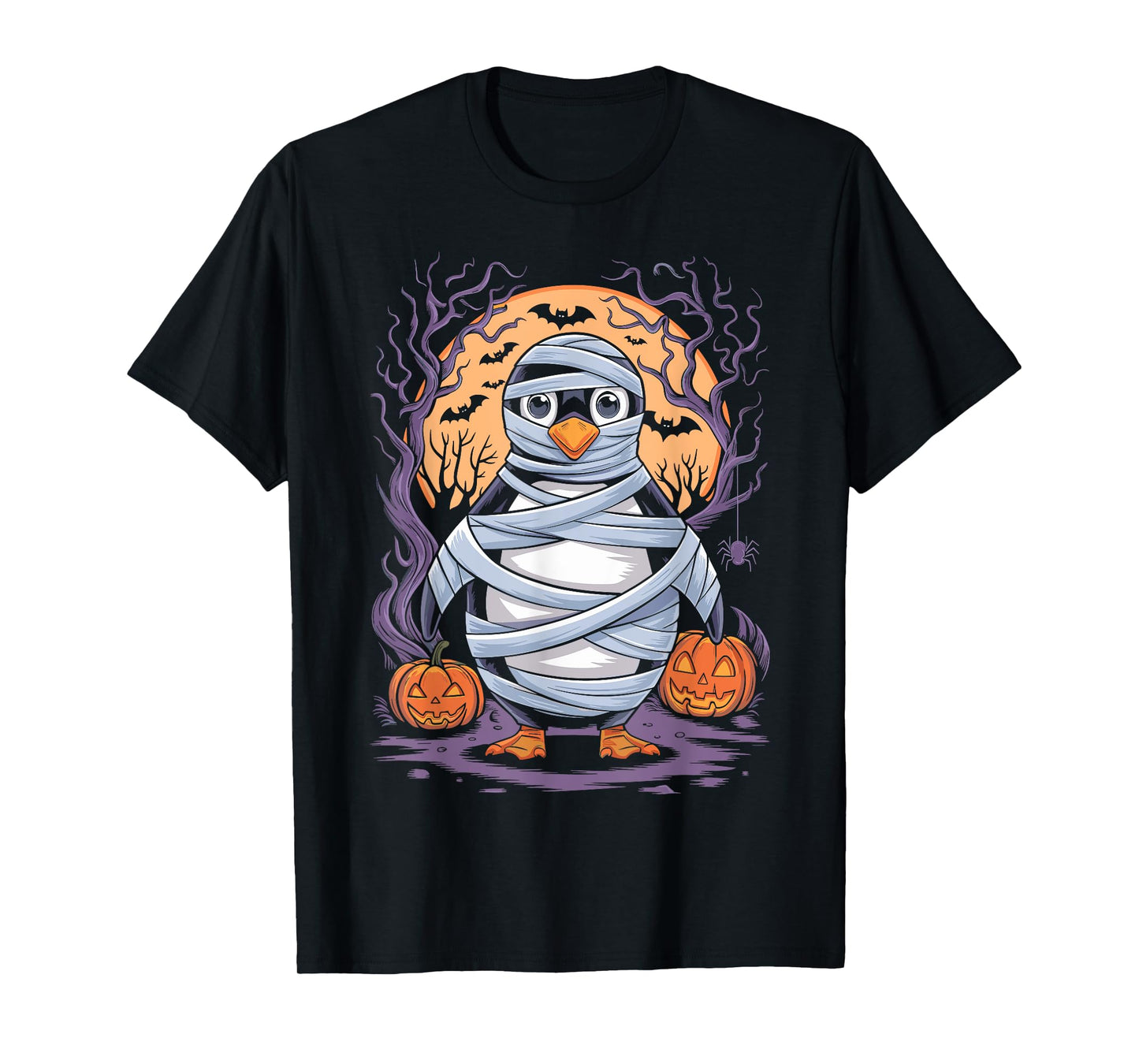 Funny Mummy Penguin Lovers Spooky Halloween Costume T-Shirt