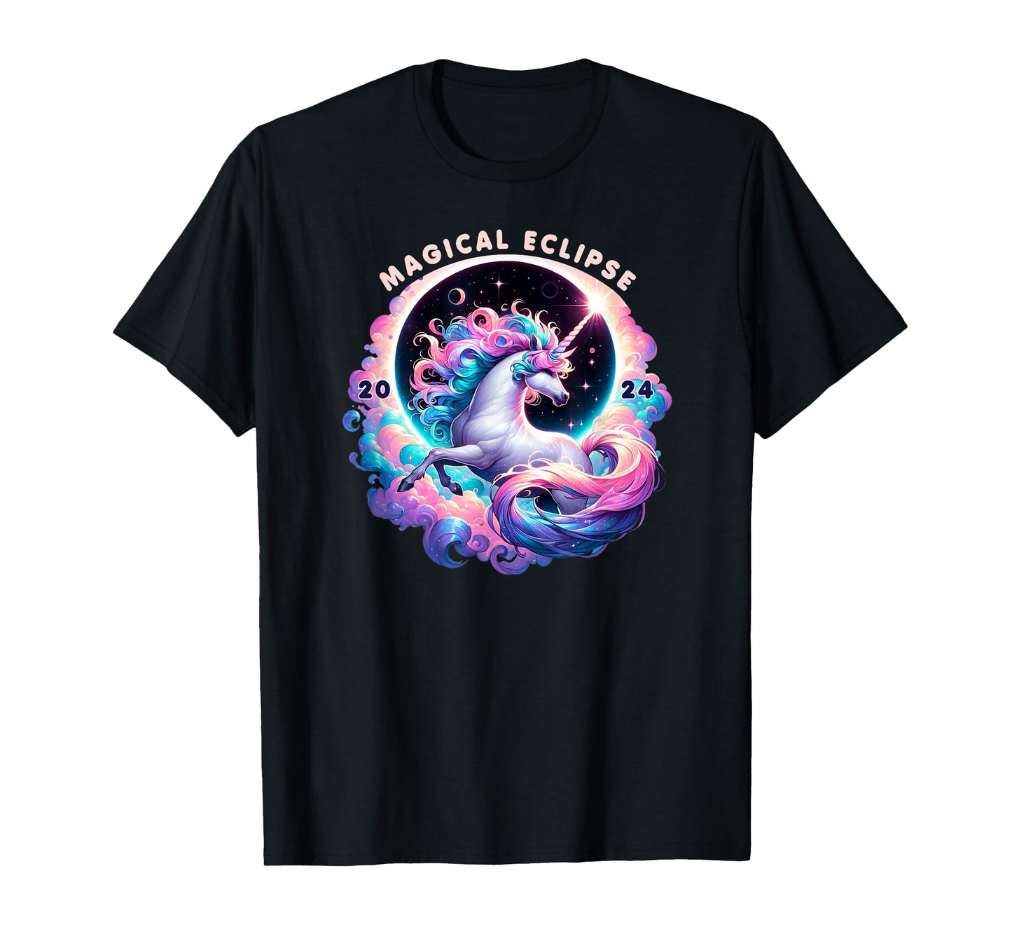 2024 Total Solar Eclipse Totality Unicorn Magical Eclipse T-Shirt