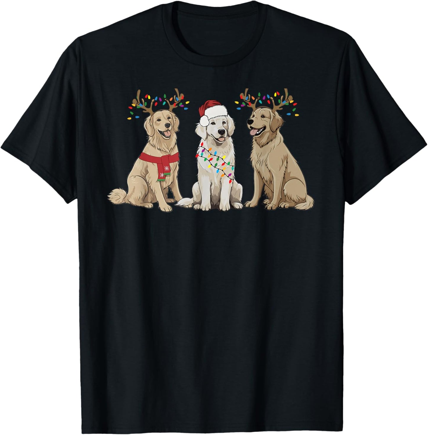 Golden Retriever Christmas Sweater Dog Mom Dad Owner Family T-Shirt