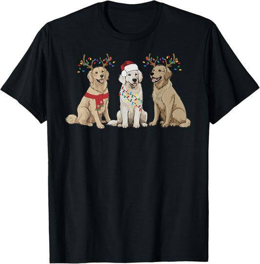 Golden Retriever Christmas Sweater Dog Mom Dad Owner Family T-Shirt