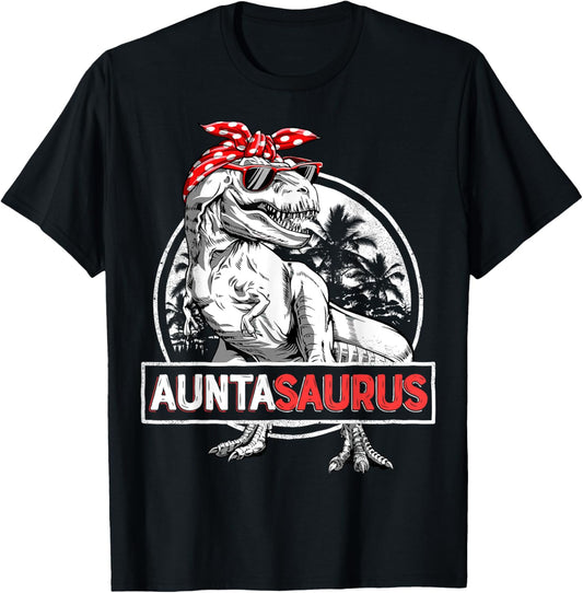 Auntasaurus T rex Dinosaur Auntie Saurus Family Matching T-Shirt