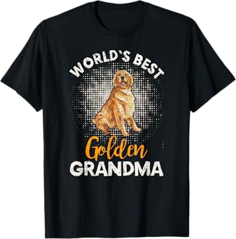 World's Best Golden Retriever Grandma Funny Puppy Lover T-Shirt