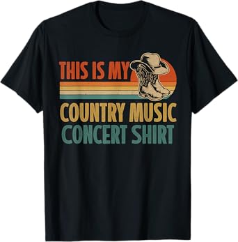 Vintage This Is My Country Music Concert Shirt Cowboy Hat T-Shirt