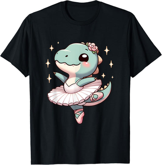 Cute Ballerina funny ballet cute dinosaur Funny dance T-Shirt