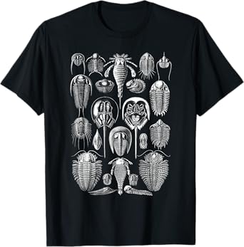 Mens Vintage Haeckel Aspidonia Limulus Horseshoe Crabs T-shirt 3XL Black