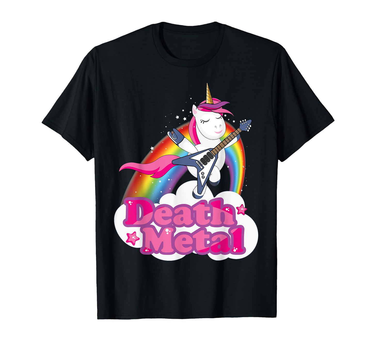 Cutte Heavy Metal Death Metal Unicorn T-Shirt