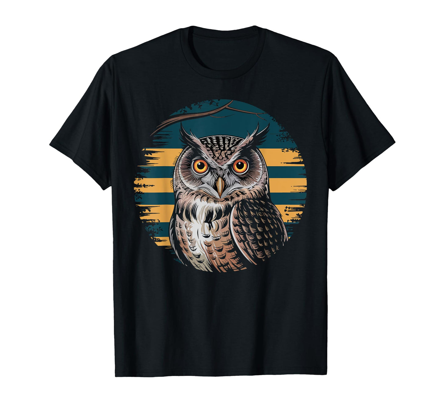 Retro Owl Birdwatching Nature Animal Lover Gifts for Women T-Shirt