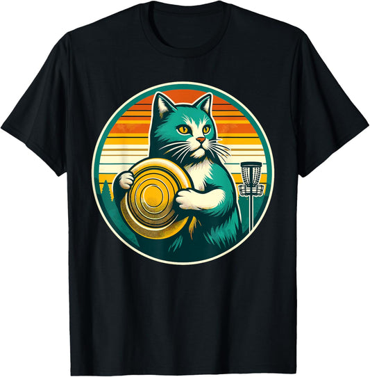Disc Golfer Cat Disc Golf Player T-Shirt