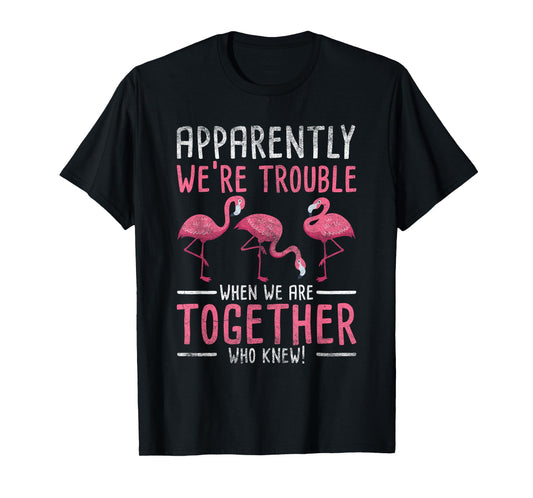 Apparently We Are Trouble Flamingo T-Shirt