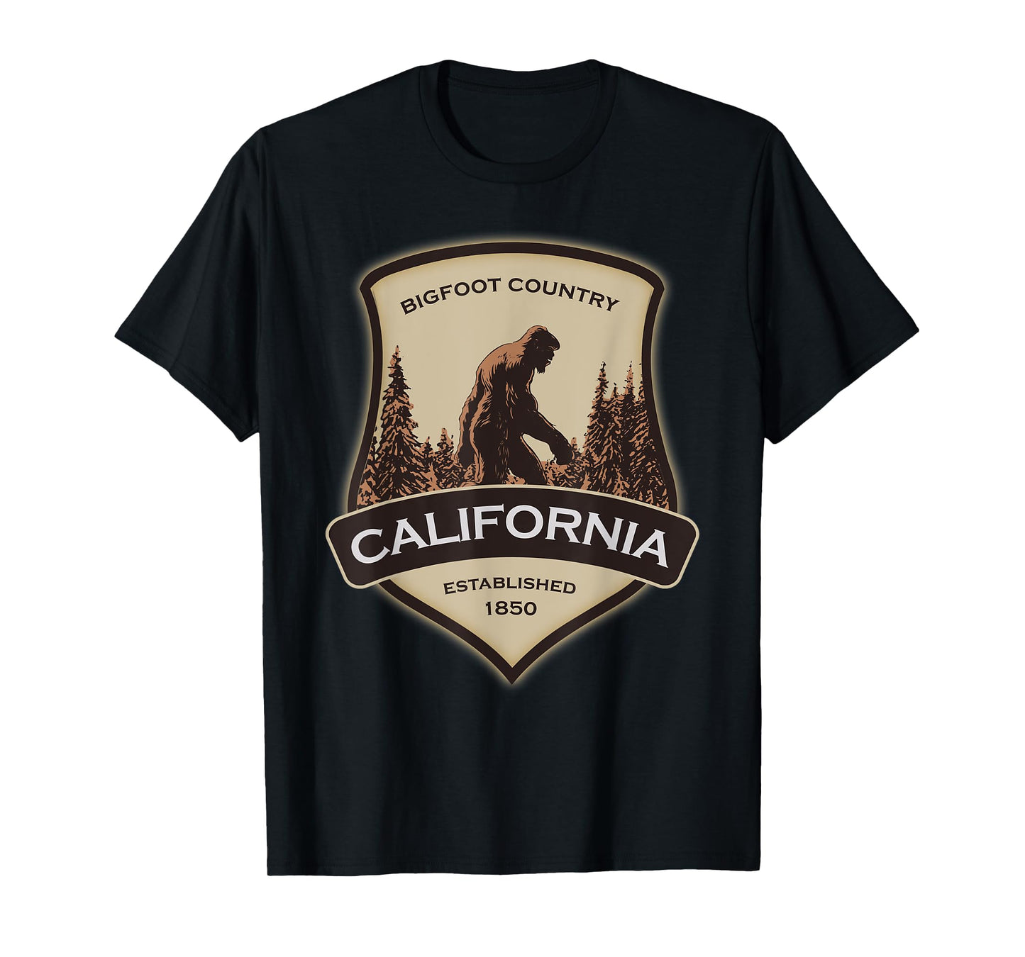 California and a Bigfoot, or a Sasquatch T-Shirt