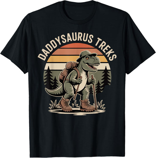 Funny DaddySaurus Trekking Adventure T-Shirt