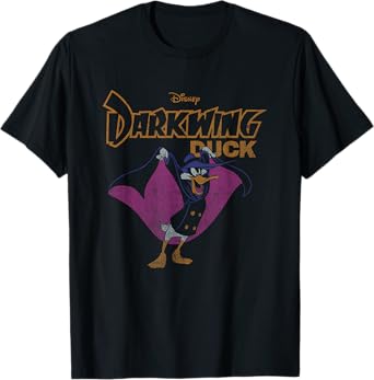 Disney Darkwing Duck Iconic Retro Distressed Big Chest Logo T-Shirt