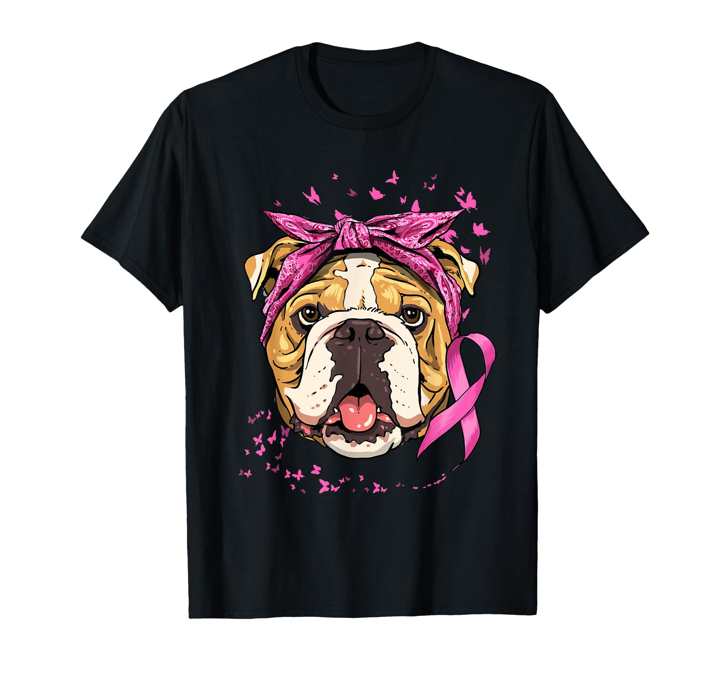American bulldog Breast Cancer Awareness Cancer Survivors T-Shirt
