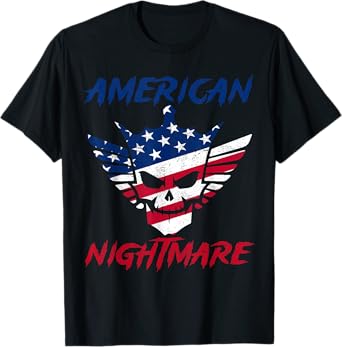 Patriotic American Flag Wrestling Classic Vintage Nightmare T-Shirt