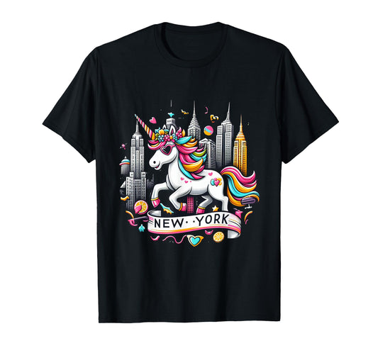 Unicorn New York NYC United States America Boys Girls Kids T-Shirt