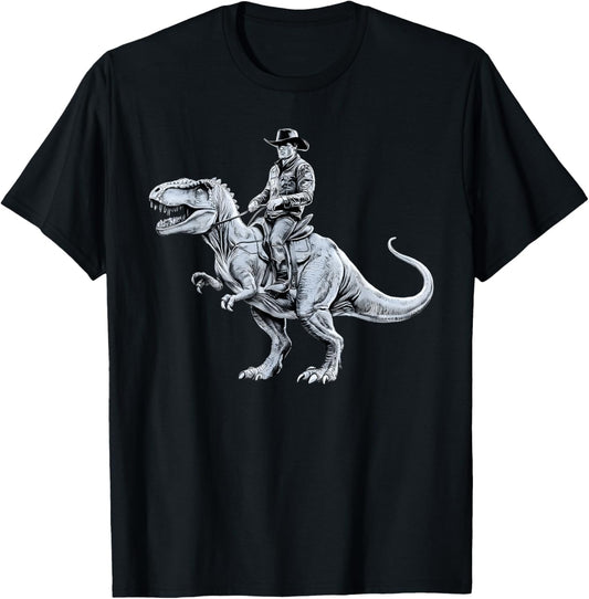 Dinosaur Funny Cowboy Cowgirl Western Country Graphic art T-Shirt