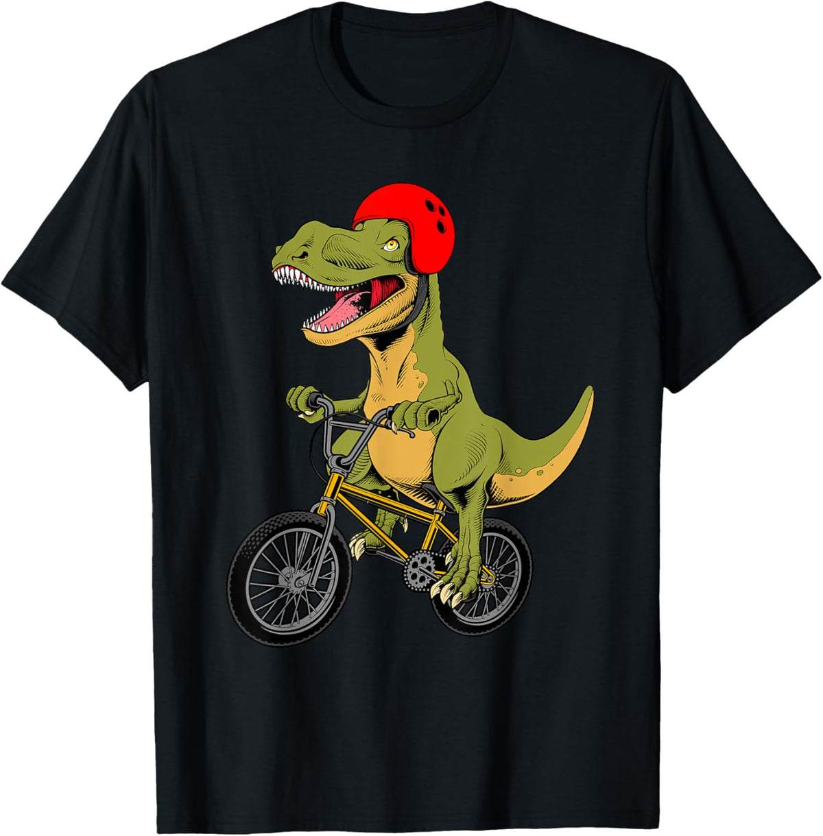 Funny BMX Dinosaur Design Boy Girl Dino T-Rex BMX Bike Lover T-Shirt